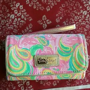 Lilly Pulitzer Pink and Green Swirl Wallet